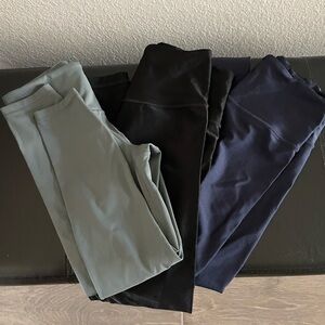 Set of Three Athleta Elation Ultra High Rise XS in Black, Grayish ,and Navy